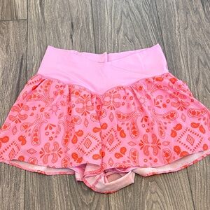 Pink and Orange Athletic Shorts for Women